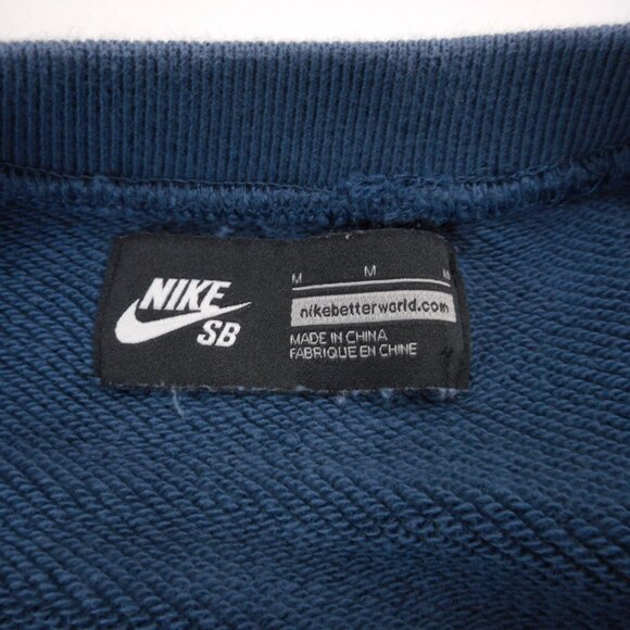 Nike SB Men's Size M Crewneck Sweatshirt Blue Skateboard Long Sleeve 693218-460 - Picture 4 of 10